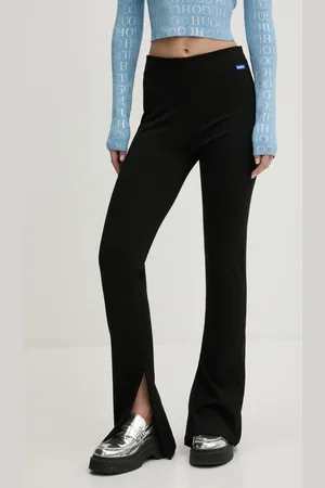 Hugo Blue Kalhoty dámské, barva, zvony, high waist, 50531189