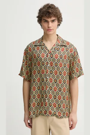Drôle de Monsieur Košile La Chemise Ornements pánská, tmavomodrá barva, relaxed, F-SH198-VI015-NY