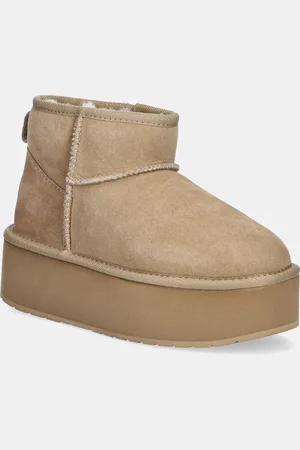 Emu Semišové sněhule Stinger Micro Flatform barva, W13082 Sand
