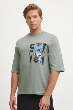 Benetton Bavlněné pyžamové tričko LILO&STITCH barva, s potiskem, 30964M01Y
