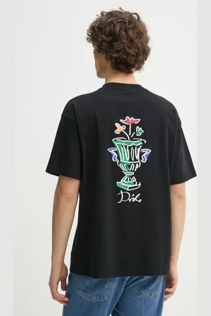 Drôle de Monsieur Bavlněné tričko Le T-Shirt Vase barva, s potiskem, F-TS225-CO002-BL