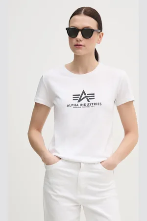 Alpha Industries Bavlněné tričko barva, 196051.09-white
