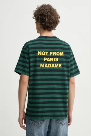 Drôle de Monsieur Bavlněné tričko Le T-Shirt Slogan RayE tmavomodrá barva, F-TS224-CO135-NY