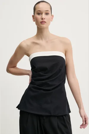 Abercrombie & Fitch Plátěný top barva, KI140-5047