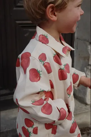 Konges Sløjd Dětská bavlněná bunda FEN SHIRT JACKET GOTS barva, KS102278