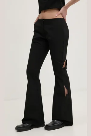 HELIOT EMIL Kalhoty dámské, barva, zvony, high waist, PRESS25_W_10_191_BLK01