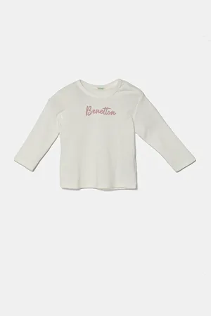 Benetton Dětské bavlněné tričko s dlouhým rukávem barva, 3I9WA1063