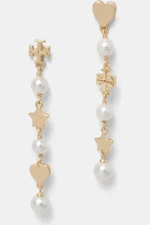 Tory Burch Náušnice Kira Linear Pearl 167336-137