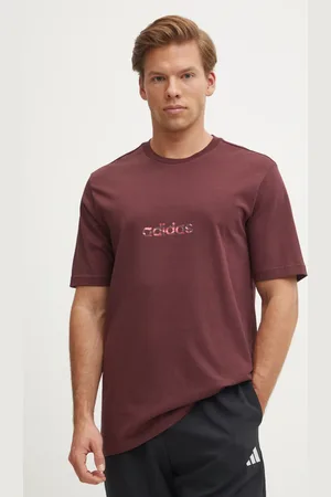 adidas Bavlněné tričko Camo barva, s potiskem, JN1404