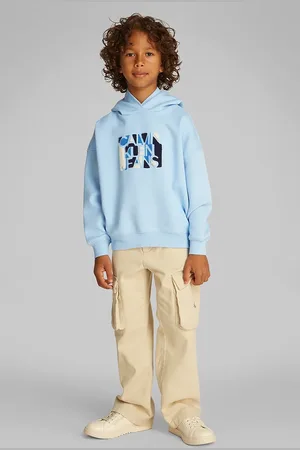 Calvin Klein Dětská mikina barva, s kapucí, s potiskem, IB0IB02460