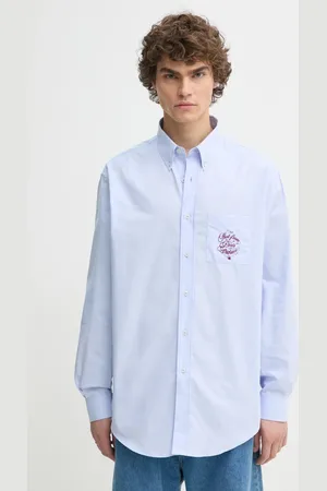 Drôle de Monsieur Bavlněná košile La Chemise Slogan Vignes barva, regular, s límečkem button-down, F-SH199-CO116-LBE