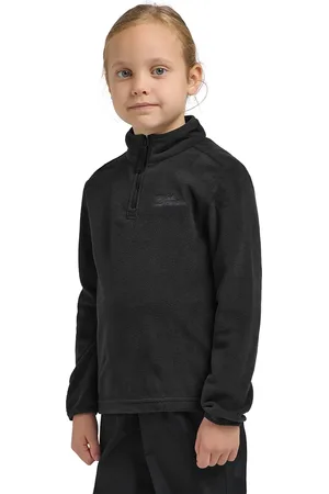 Jack Wolfskin Dětská fleecová mikina TAUNUS HALFZIP K tmavomodrá barva, 1605555