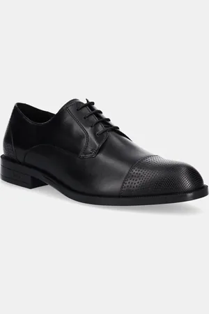 HUGO BOSS Kožené polobotky Tayil pánské, barva, 50543422