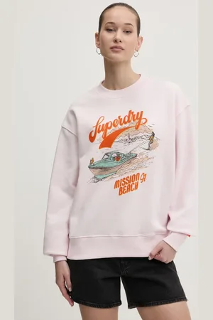 Superdry Bavlněná mikina dámská, barva, s potiskem, W2012247A-D7F