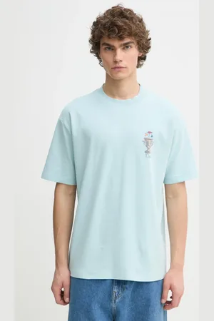 Drôle de Monsieur Bavlněné tričko Le T-Shirt Vase barva, s potiskem, F-TS225-CO002-LBE