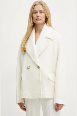 HUGO BOSS Kabát s příměsí vlny barva, přechodný, dvouřadový, 50534895