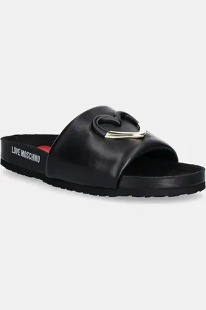 Moschino Kožené pantofle dámské, barva, JA28283G1MIE0000