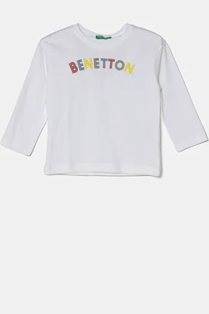 Benetton Dětské bavlněné tričko s dlouhým rukávem barva, 3I1XG10HS