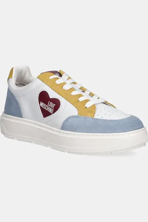 Moschino Kožené tenisky barva, JA15154G1MIAA10B