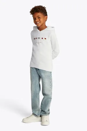 Tommy Hilfiger Dětská bavlněná mikina barva, s kapucí, s aplikací, KB0KB09576
