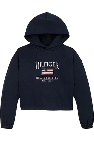 Tommy Hilfiger Dětská mikina barva, s kapucí, s aplikací, KG0KG08558