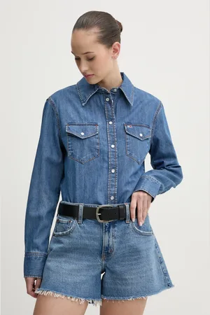 Tommy Hilfiger Džínová košile dámská, barva, regular, DW0DW19919
