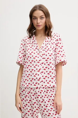 Abercrombie & Fitch Pyžamová košile dámská, barva, saténový, KI146-5049