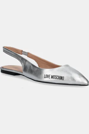 Moschino Kožené baleríny barva, s odkrytou patou, JA11021G1MIF0902