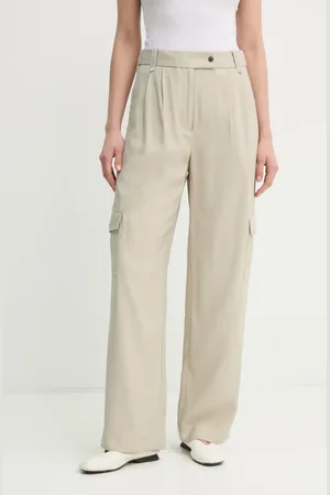 Bruuns Bazaar Kalhoty dámské, barva, jednoduché, high waist, BBW4338