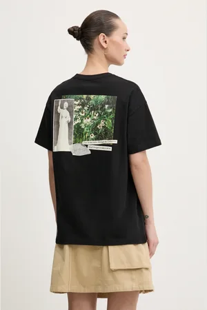 Vans Bavlněné tričko barva, VN000MCGBLK1