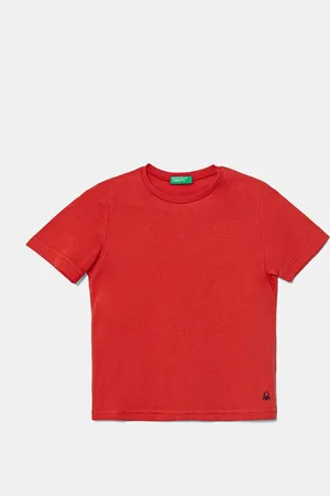 Benetton Dětské bavlněné tričko barva, 3I1XG106Z