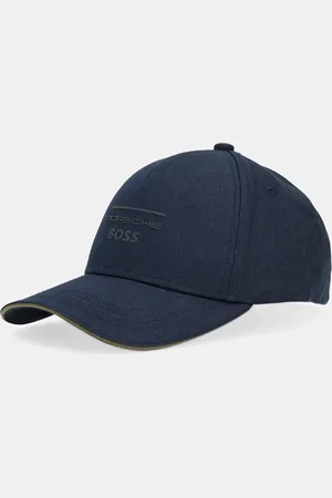 HUGO BOSS Bavlněná baseballová čepice tmavomodrá barva, s potiskem, 50535912
