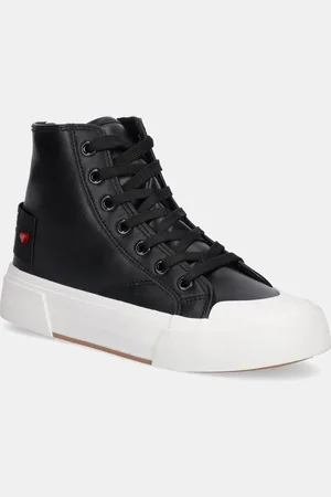 Moschino Kožené kecky dámské, barva, JA15022G1MIA0000