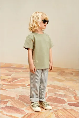 Liewood Dětské kalhoty Harald Stripe Pants růžová barva, vzorované