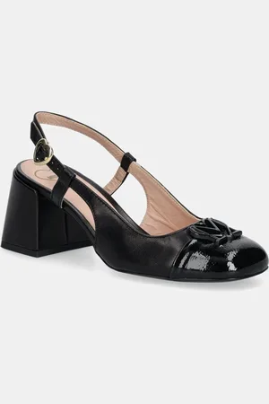 Moschino Kožené lodičky barva, na podpatku, s odkrytou patou, JA10117G1MIE300A