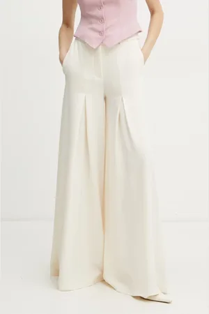 SIMONA CORSELLINI Kalhoty dámské, barva, široké, high waist, P25CPPA007