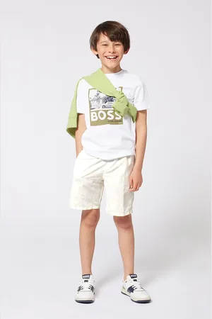 HUGO BOSS Dětské bavlněné tričko barva, s potiskem, J52032