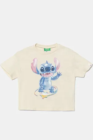 Benetton Dětské bavlněné tričko barva, 35RYC10MV