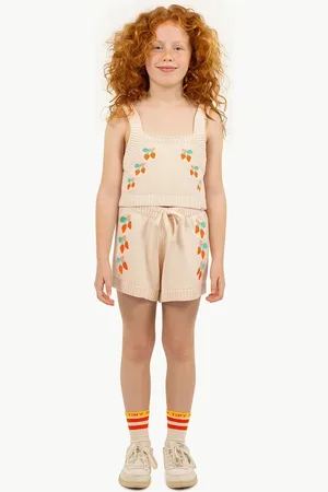 Tiny Cottons Dětské bavlněné šortky STRAWBERRIES SHORTS barva, s aplikací, SS25-301