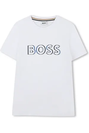 HUGO BOSS Dětské bavlněné tričko barva, s potiskem, J52034