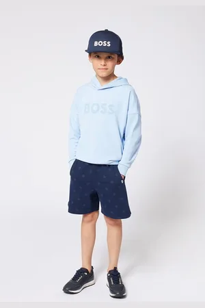 HUGO BOSS Dětská mikina barva, s kapucí, s potiskem, J52028