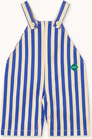 Tiny Cottons Dětské lacláče STRIPED DUNGAREE barva, SS25-228