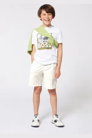 HUGO BOSS Dětské bavlněné tričko barva, s potiskem, J52032