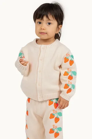 Tiny Cottons Dětský bavlněný kardigan STRAWBERRIES BABY CARDIGAN barva, SS25-302
