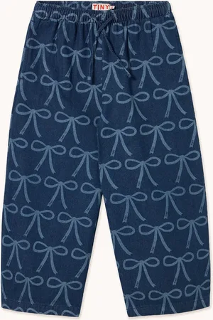 Tiny Cottons Dětské kalhoty BOWS PANT barva, vzorované, SS25-237