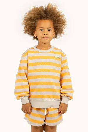 Tiny Cottons Dětská bavlněná mikina STRIPES SWEATSHIRT barva, vzorovaná, SS25-125