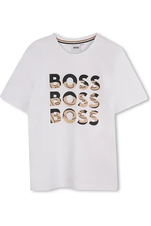 HUGO BOSS Dětské bavlněné tričko barva, s potiskem, J52038