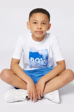 HUGO BOSS Dětské bavlněné tričko barva, s potiskem, J52044