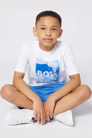 HUGO BOSS Dětské bavlněné tričko barva, s potiskem, J52044