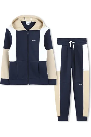 HUGO BOSS Dětská tepláková souprava tmavomodrá barva, J51966